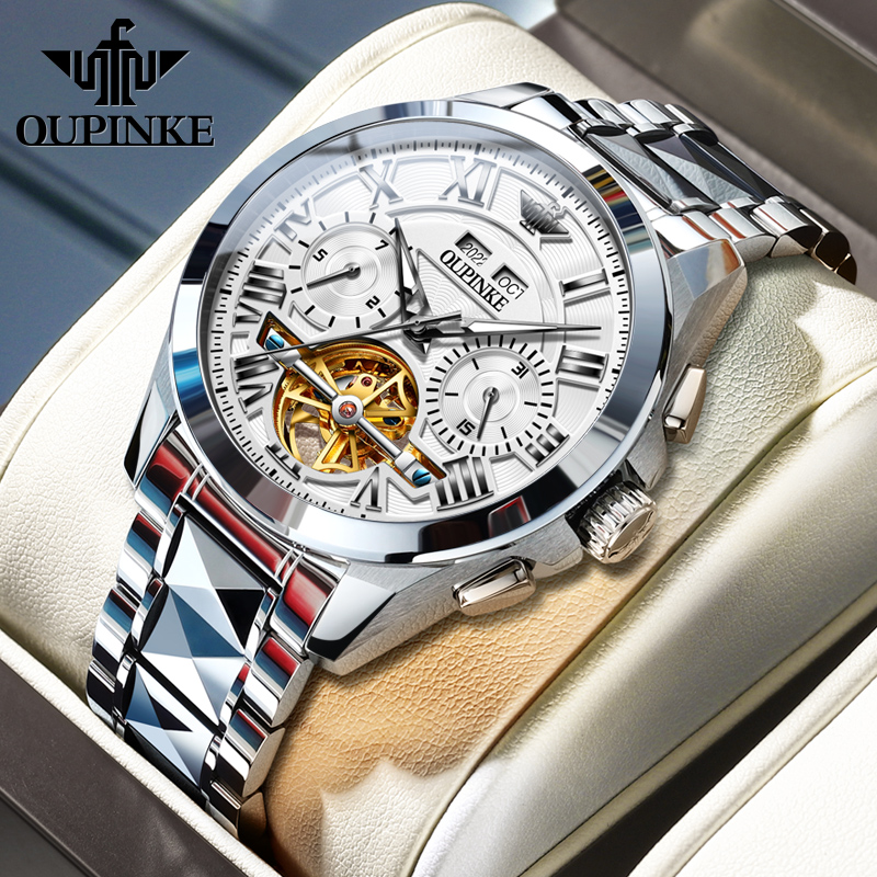 多功能镂空手表男士机械表