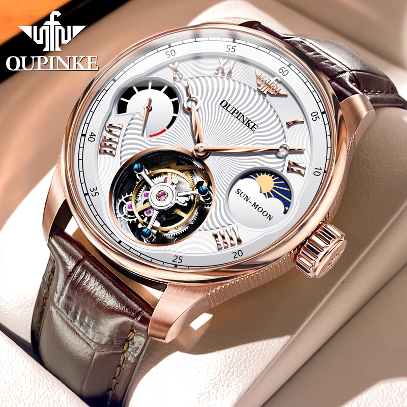 瑞士欧品客陀飞轮奢华男士机械表