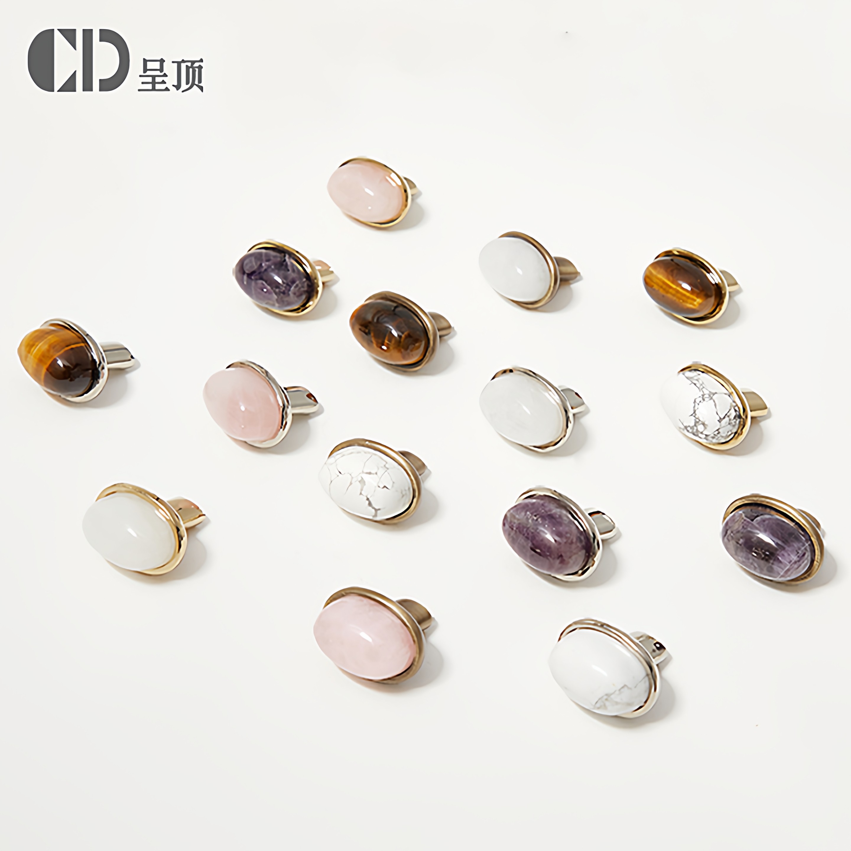 法式衣柜门把手抽屉厨房黄铜水晶大理石椭圆形橱柜金色银色小拉手,基础建材,小拉手,淘宝优惠券,粉丝福利购,淘宝优惠卷