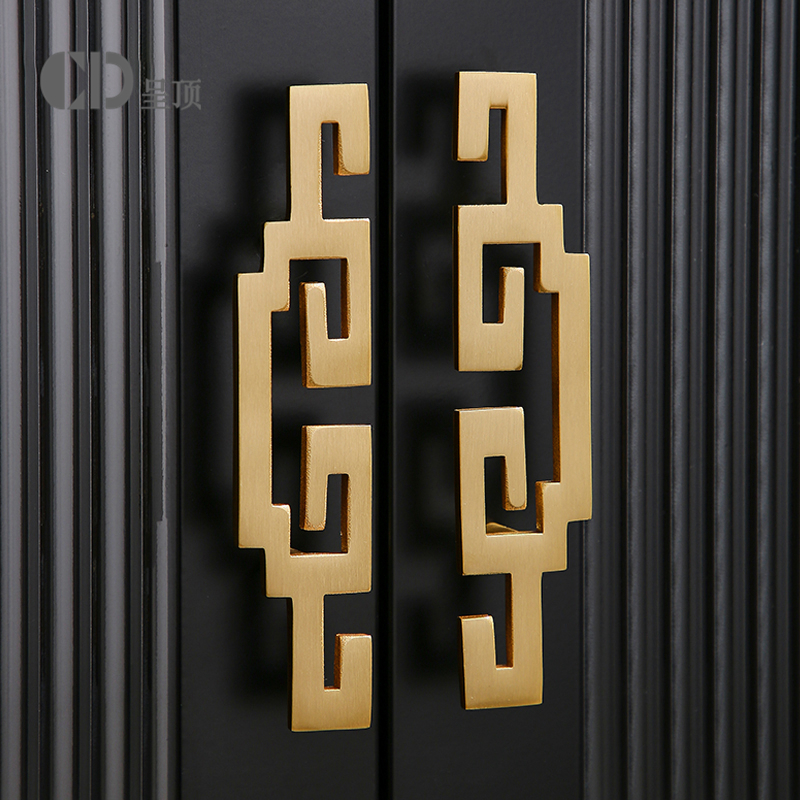 新中式黄铜柜门抽屉轻奢家具拉手