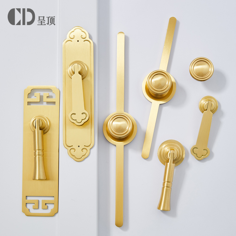 金色黄铜抽屉柜门现代简约拉手