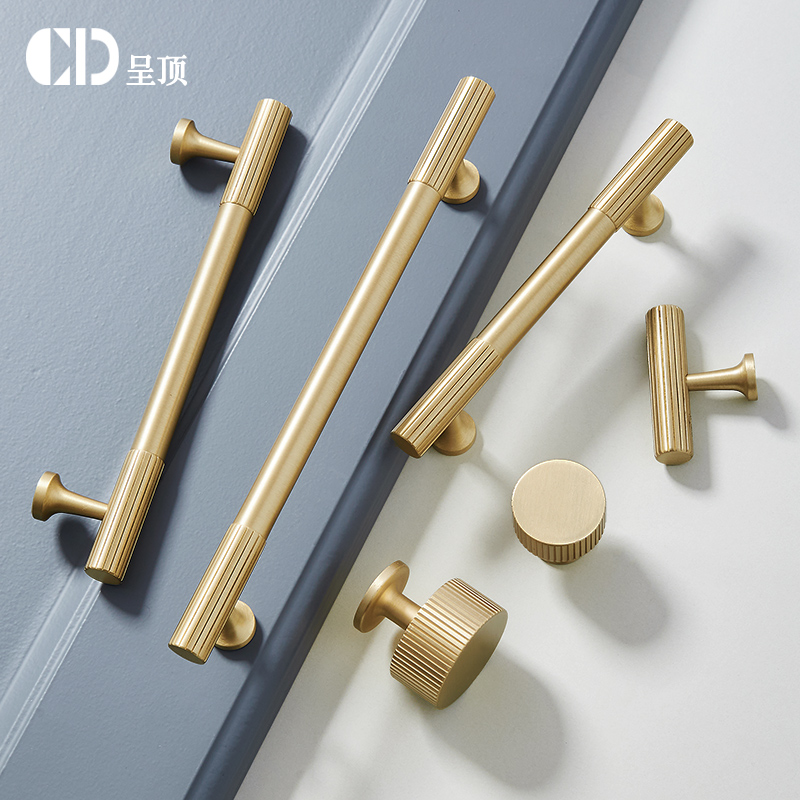 96mm黄铜单孔抽屉柜子简约轻奢