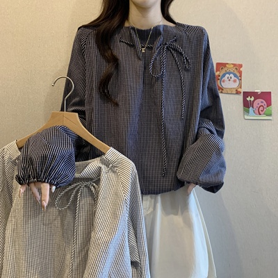 2025新款爆款条纹长袖衬衫