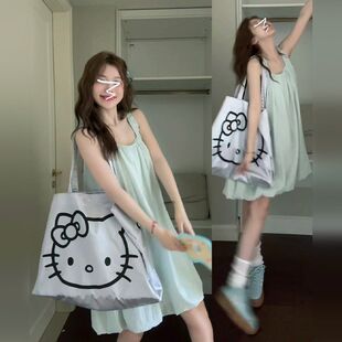 法式气质小个子显高显瘦连衣裙子女夏季2025新款遮肉显瘦吊带短裙