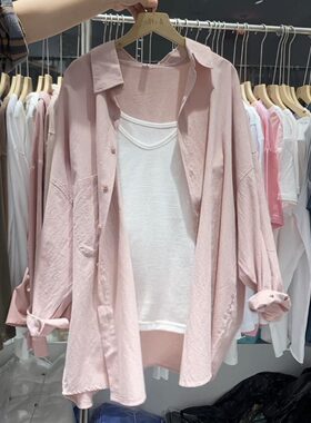 白色衬衫女2026春季新款高级感法式夏季长袖上衣韩版宽松衬衣外套