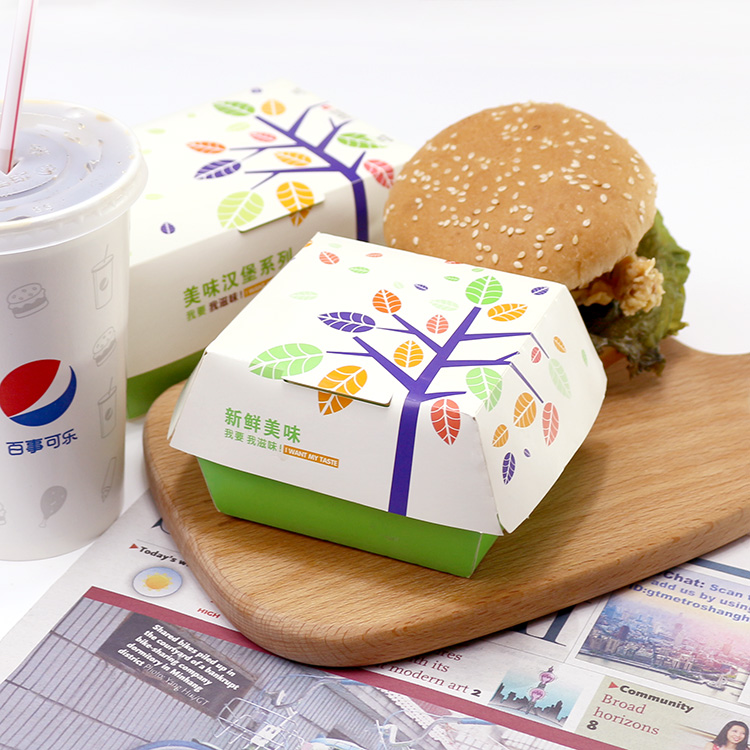 包邮德克士汉堡纸盒 薯条盒 小船盒 炸鸡 鸡块 食品外卖 定制logo