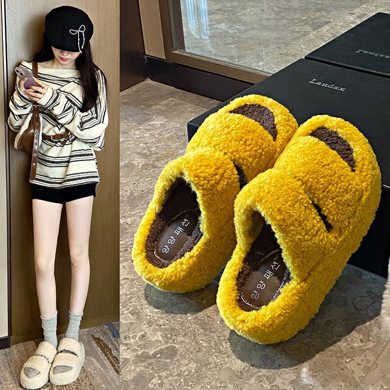 2025新款冬毛毛拖鞋女外穿厚底增高保暖棉拖鞋女款冬季百搭小个子,女鞋,毛毛鞋,淘宝优惠券,粉丝福利购,淘宝优惠卷
