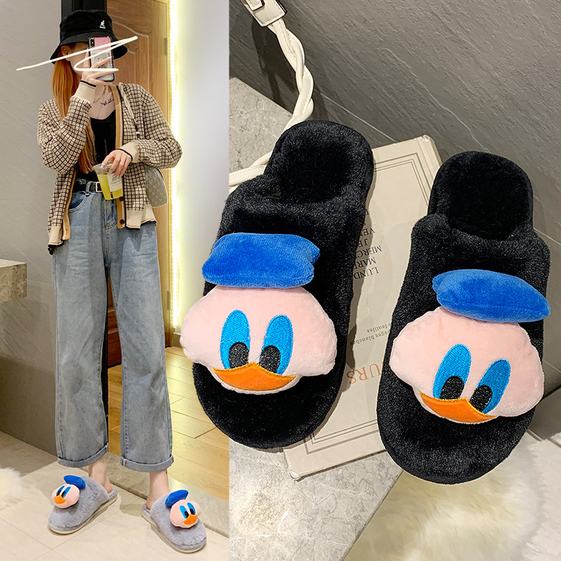 卡通可爱居家棉拖鞋女2025年休闲平底外穿家用防滑舒适毛毛包头拖,女鞋,毛毛鞋,淘宝优惠券,粉丝福利购,淘宝优惠卷