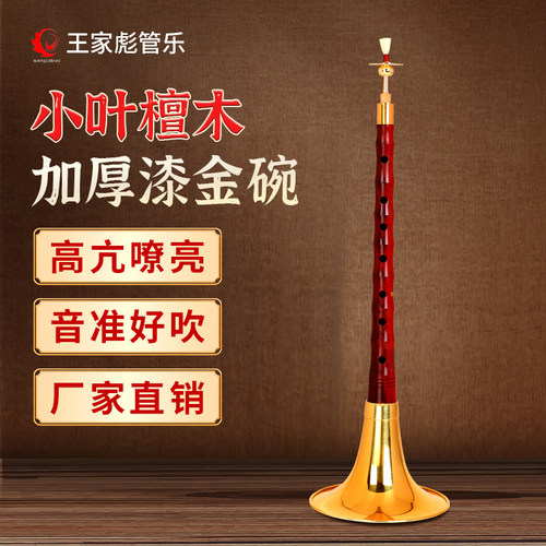 【王家彪】专业级小叶檀木唢呐乐器初学者D调降B调入门小号
