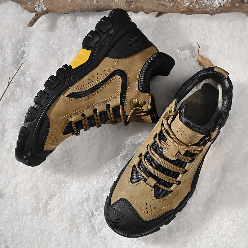 骆驼动感冬季加绒保暖户外棉鞋