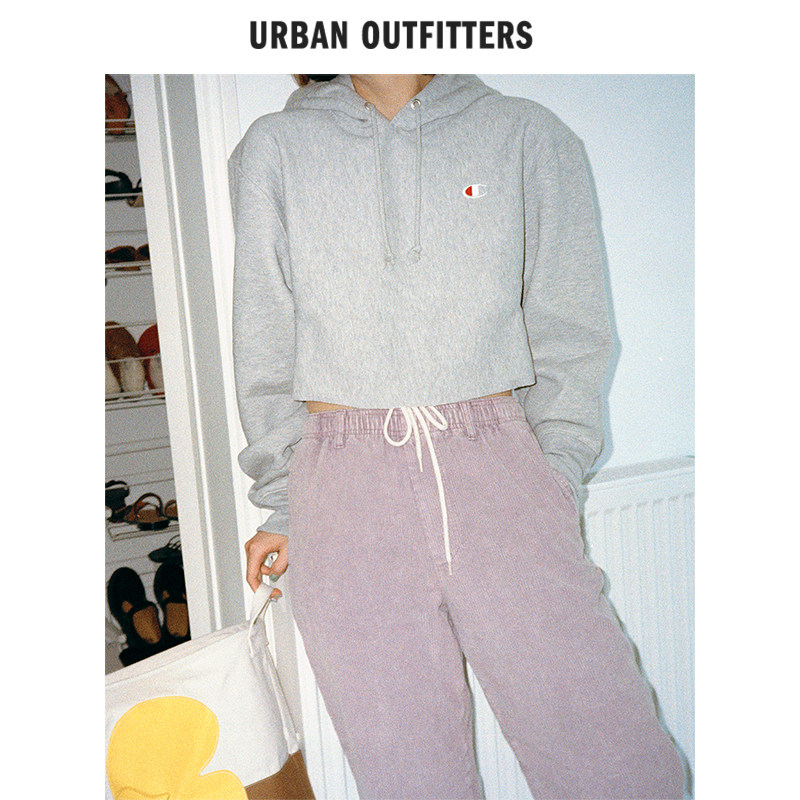 UO 深夜徐老师Champion美版短款运动衫卫衣女上衣休闲宽松女装