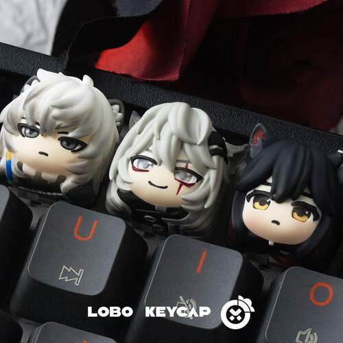 明日方舟！拉普兰德银灰德克萨斯个性树脂艺术键帽机械键盘