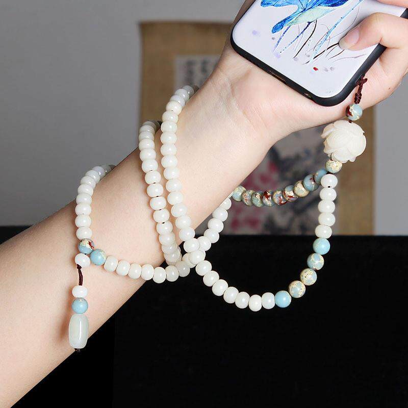 中国风手机挂绳挂脖手腕斜跨结实男女网红长短款菩提手链挂饰吊坠