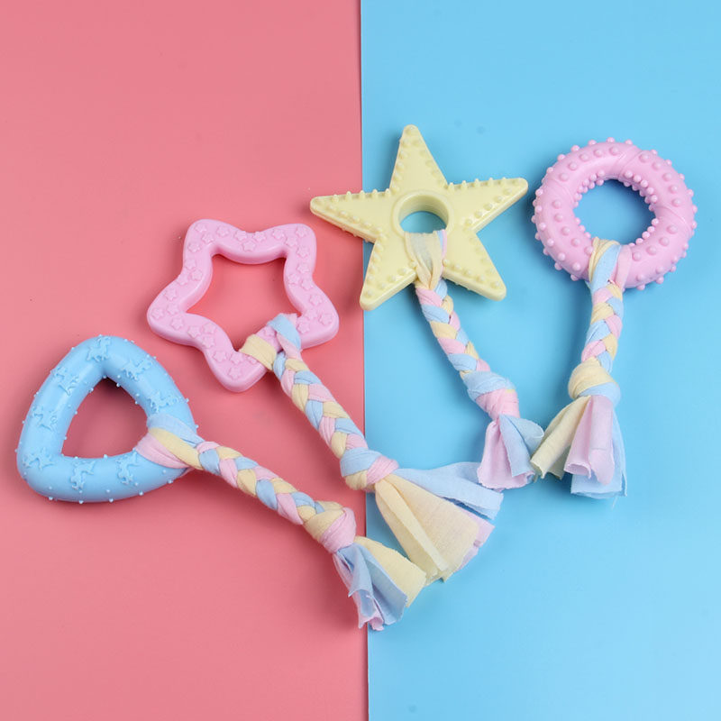 狗狗小狗耐咬磨牙棒狗玩具咬胶小型犬幼犬球球自己玩泰迪宠物用品