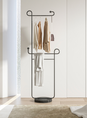 顾得房间床尾晚上放衣服神器家用高级次净衣挂衣架落地卧室衣帽架