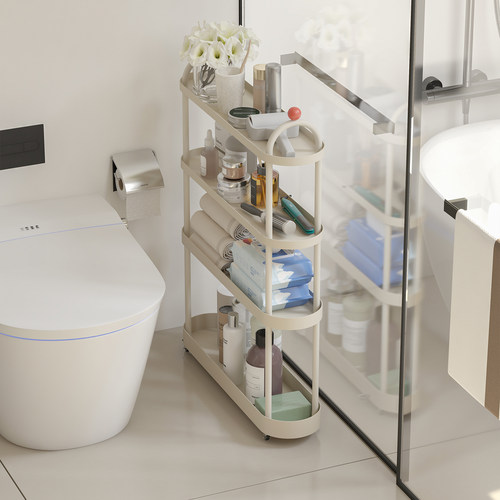 顾得家具极窄带轮置物架