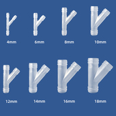塑料PP材料宝塔接头软管连接Y型斜三通耐压耐用多场景适用