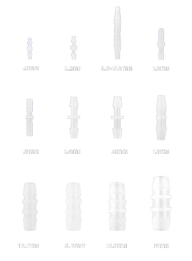 以赛塑料接头等径直通水管软管胶管二通宝塔接头硅胶管直接PP材料