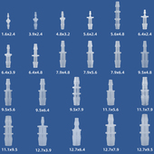 以赛塑料变径直通接头软管胶管宝塔PP二通水管宝塔接头变径转接头