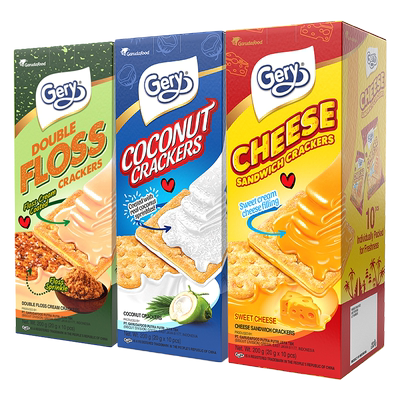 印度尼西亚进口进口gery芝莉奶酪椰子肉松夹心饼干盒装