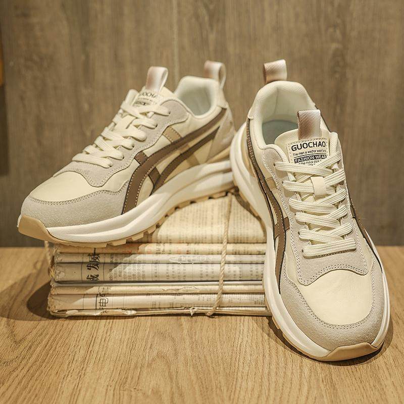 阿甘男鞋潮牌百搭复古秋冬季透气户外旅游休闲运动鞋男款皮面百搭