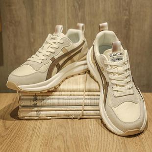 阿甘男鞋潮牌百搭复古秋冬季透气户外旅游休闲运动鞋男款皮面百搭