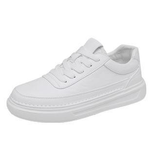 男鞋夏季西装小白鞋男士百搭潮流软底透气夏款皮面防水高级感板鞋