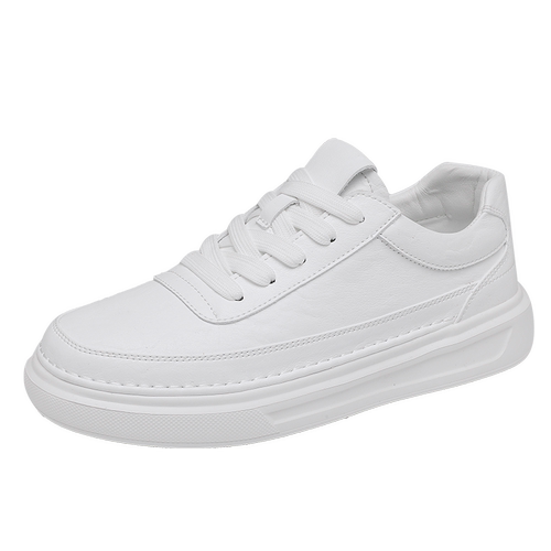 男鞋夏季西装小白鞋男士百搭潮流软底透气夏款皮面防水高级感板鞋