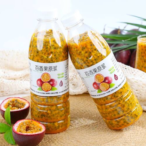 新鲜百香果酱果汁果肉原