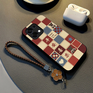 适用于oppoa6手机壳新款 a57挂绳a56高级感a55潮牌a36卡通外壳a32 a6pro保护套a5全包防摔a5pro布纹硅胶a3女款