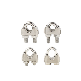 304不锈钢钢丝绳夹头卡头线夹日式U型夹钢丝绳卡扣M2 3 4 5 6 8mm