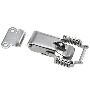 304不锈钢双弹簧挂锁搭扣 木箱锁扣 箱扣 工业搭扣 卡扣 箱包配件