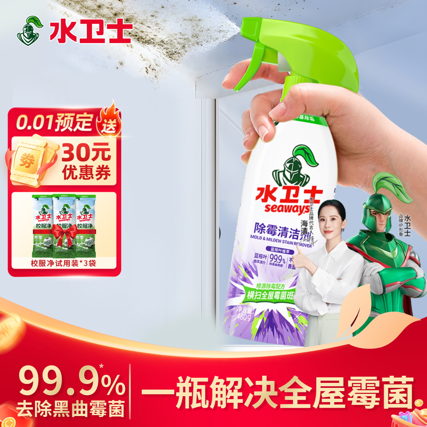 水卫士墙体墙面除霉剂除霉除菌