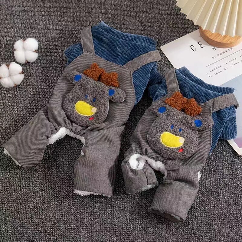 宠物衣服秋冬款泰迪小鹿犬保暖棉衣比熊小型犬宠物小狗冬季四脚衣
