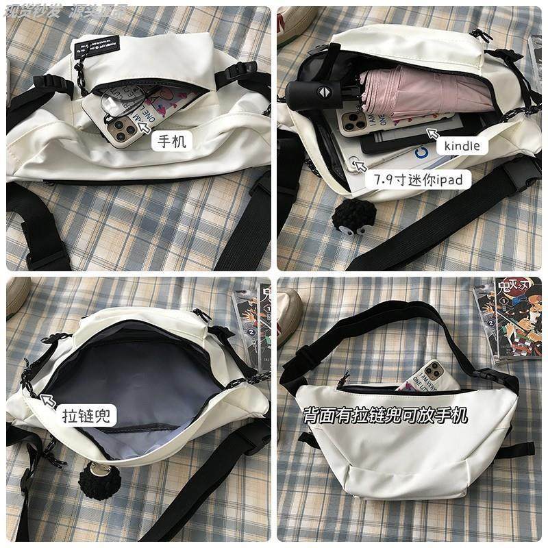 2025新款休闲单肩包男款斜挎包胸包学生包包女骑行运动百搭小腰包