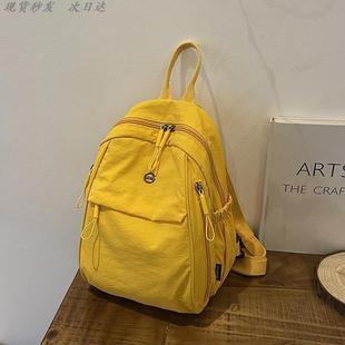 双肩包超轻2025新款高级感小众尼龙帆布上班通勤背包旅行包小型