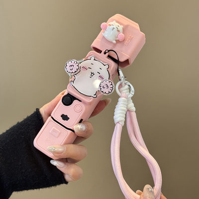 【每日新品】可爱卡通旋转吉伊卡哇适用大疆pocket3保护壳pk3保护套三硅胶云台相机配件防摔带挂绳保护盖新款