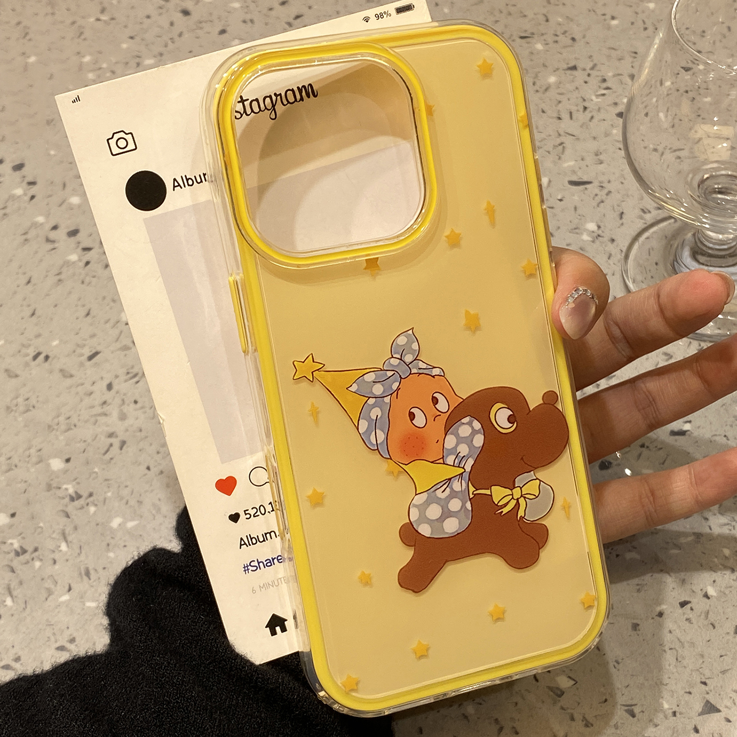 趣味可爱星星人骑小狗适用于苹果16手机壳iphone15保护套14全包13新款17promax高级感15pro超好看max手机套12