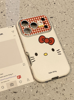 超火hellokitty大视窗适用于苹果16promax手机壳iphone17保护套14超好看外壳13新款15pro巨max高级感手机套女