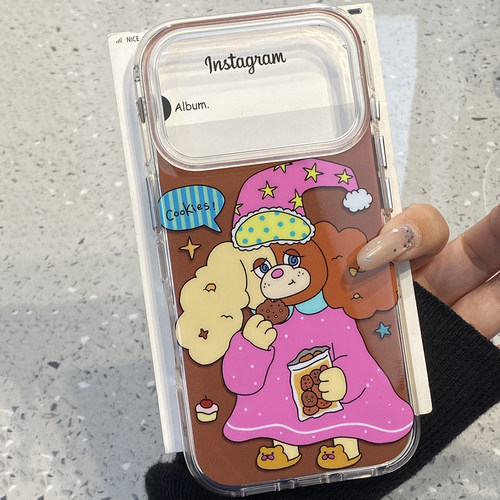 可爱饼干狗狗适用于苹果17promax手机壳iphone16pro保护套17pm新款max手机套超好看外壳巨好看女全包防摔超火