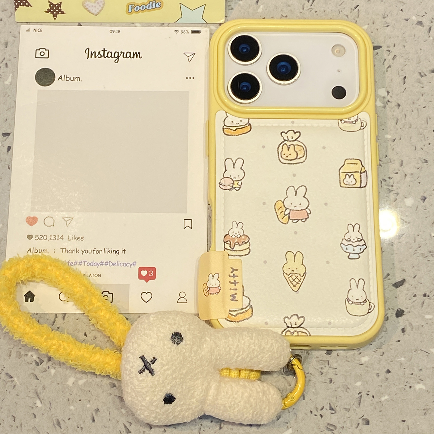 日韩可爱甜品米菲兔适用于苹果17pro手机壳iphone16保护套14挂绳13防摔新款15promax少女心max个性手机套超火