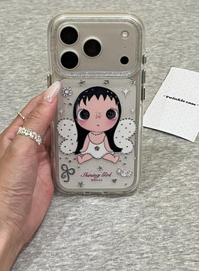 韩系ins少女心呆萌天使小玉适用于苹果17promax手机壳iphone16pro保护套15防摔新款17pm透明14超好看13超火i