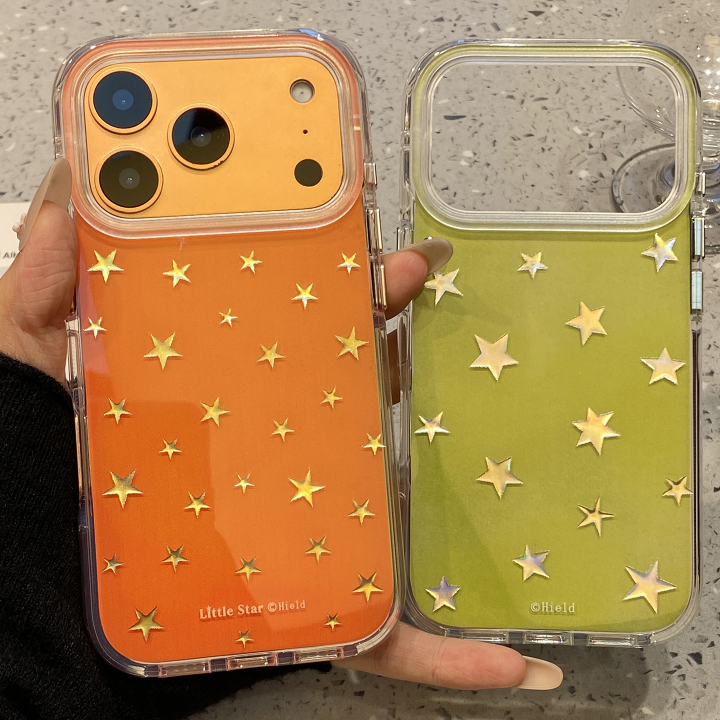 韩系简约满屏鎏金星星适用于iphone15手机壳苹果17promax保护套14小众13全包防摔新款16pro超火max情侣手机套