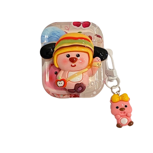 立体可爱卡通适用苹果耳机保护套airpodspro2壳蓝牙2024新款airpods4三代3硅胶ipods高级感小众1女款airpod