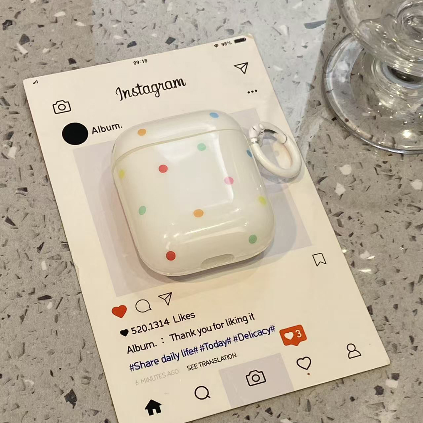 ins简约彩色波点适用airpods4保护套airpod3苹果pro耳机壳二代无线蓝牙第三代aipods2代带挂件airpodpro四代