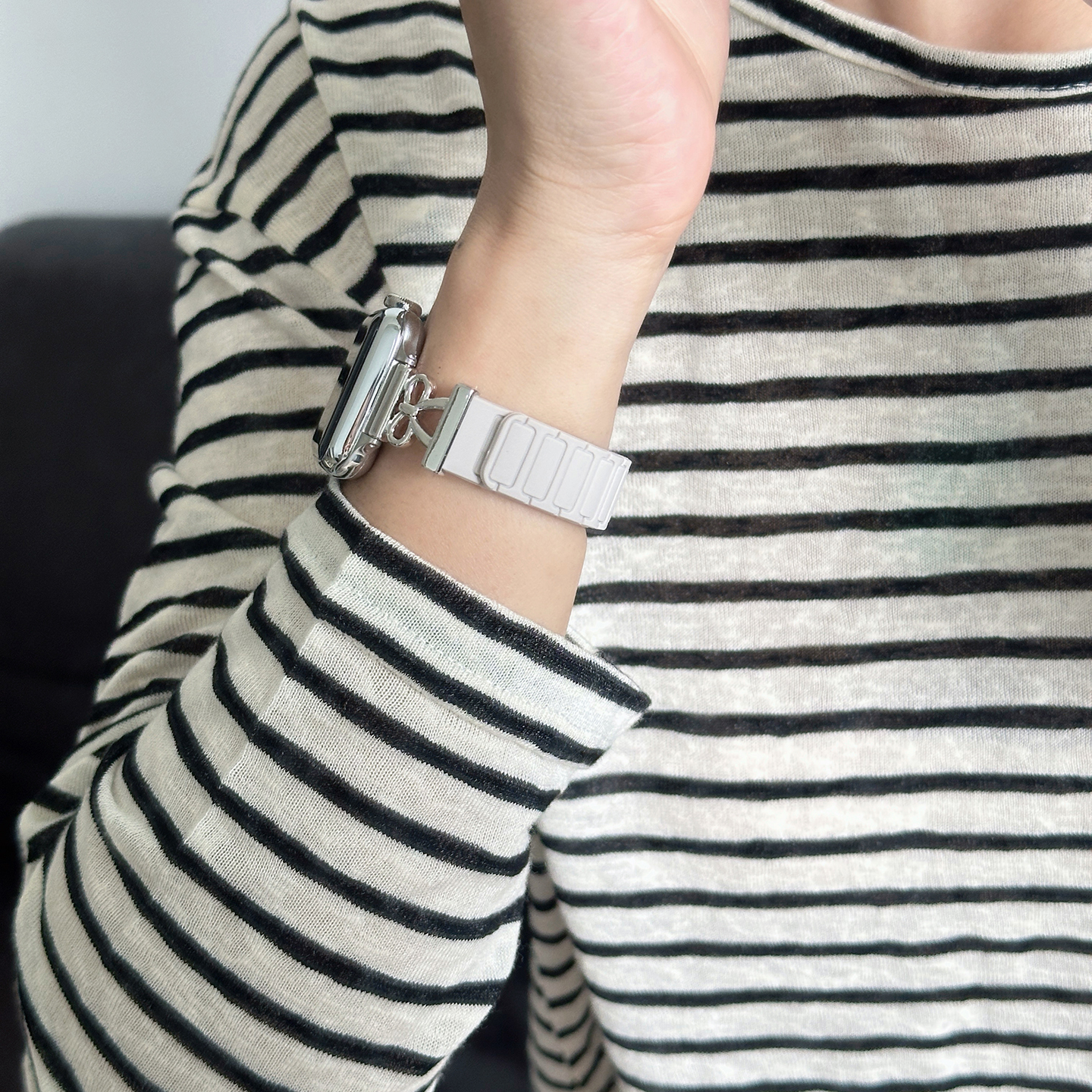 誉捷适用s11苹果手表表带iwatch手表带applewatch/watchs硅胶series新款s10/s9/s8张婧仪同款ultra3/2/se磁吸