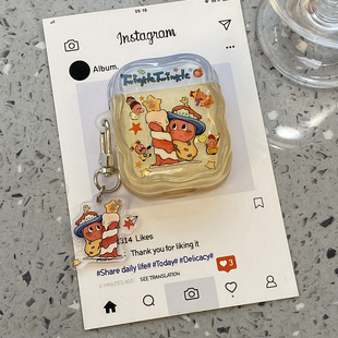 可爱卡通蜡烛星星人适用airpods4保护套airpod3苹果pro耳机壳二代无线蓝牙第三代aipods2代带挂件airpodpro女