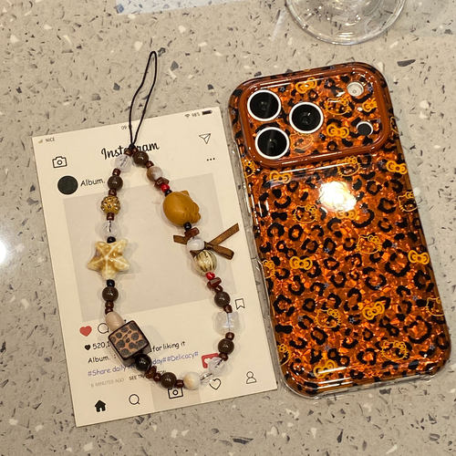 【每日新品】韩系ins棕底豹纹带链条适用于苹果18promax手机壳iphone17pro保护套16新款15/17pm超好看巨好看