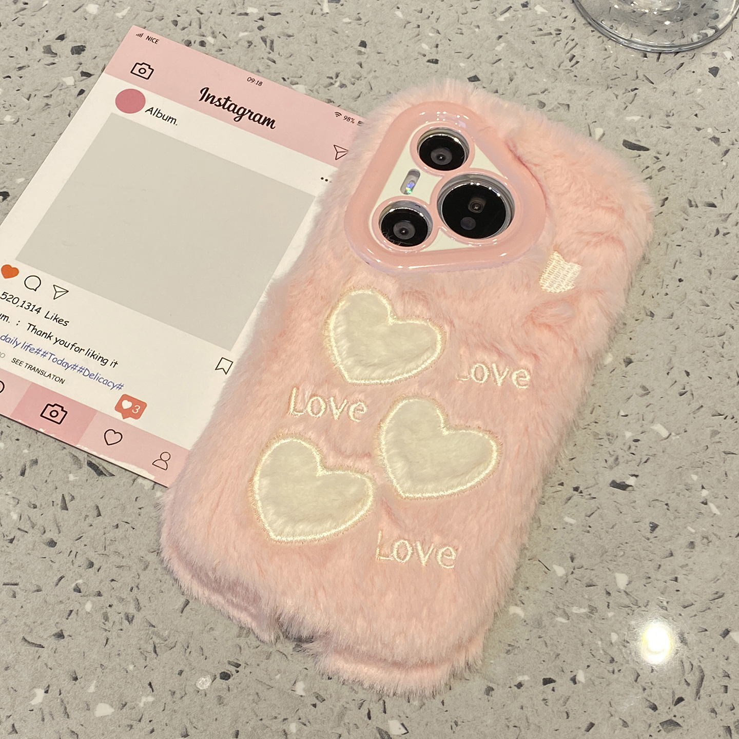 秋冬毛茸茸爱心适用华为pura70pro手机壳pura80保护套新款p70外壳mate60pro十mate70高级感毛绒全包防摔超火