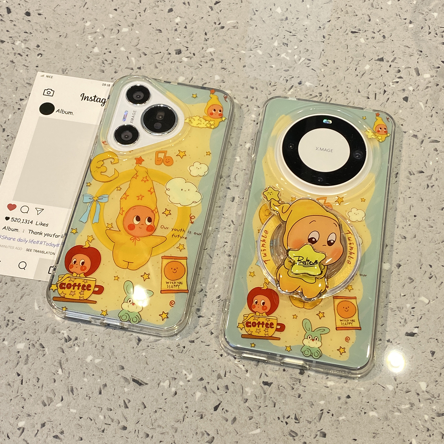 【每日新品】可爱卡通星星人磁吸支架适用华为mate70pro手机壳mate60pro女套新款pura80外壳pura70p高级感p70